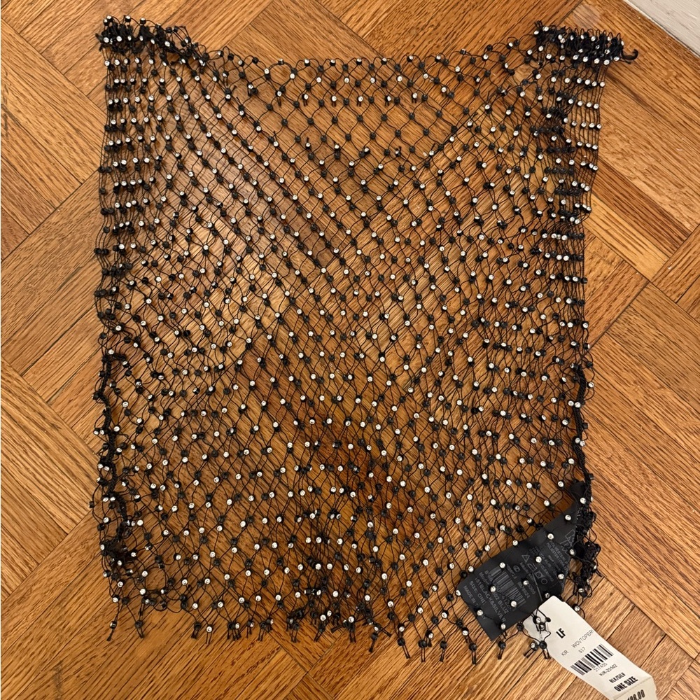 LF embellished fishnet top